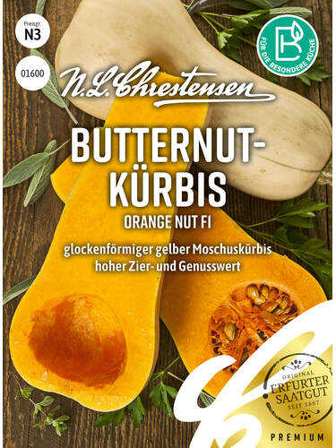 Butternutkürbis Orange Nut, F1