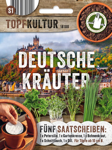Deutsche Kräuter - Saatscheiben Set