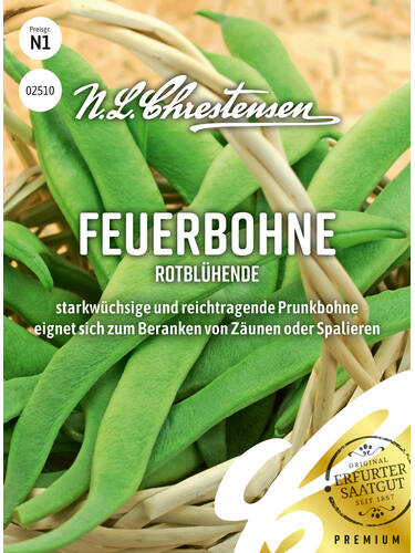 Hauptbild des Artikels "Feuerbohne Rotblhende" aus der Kategorie "Samen"