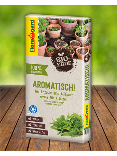 Floragard Bio-Erde Aromatisch 10L • für Kräuter Anzucht & Aussaat • Torffrei 