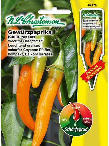 Samen - Gewrzpaprika Vectura Orange F1