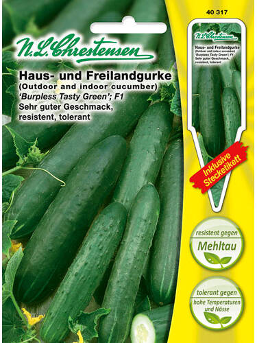 Hauptbild des Artikels "Haus- und Freilandgurke Burpless Tasty Green F1" aus der Kategorie "Gurkensamen"