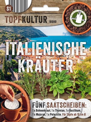 Samen - Italienische Kruter - Saatscheiben Set