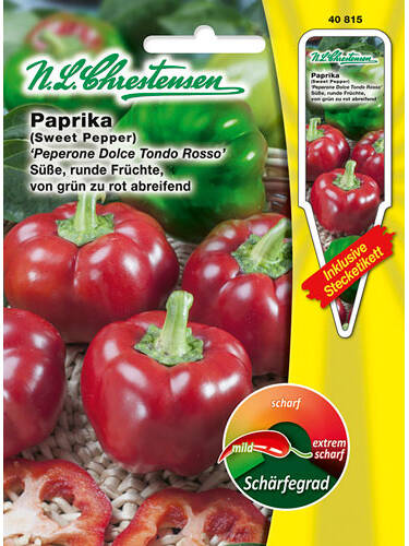 Samen - Paprika Peperone Dolce Tondo Rosso