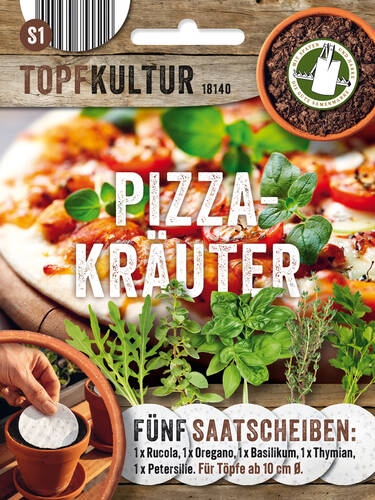 Samen - Pizza-Kruter - Saatscheiben Set