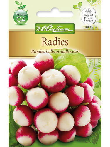 Radies Rundes halbrot-halbweiss