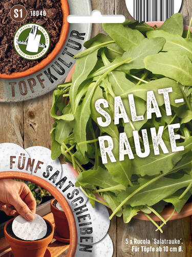 Hauptbild des Artikels "Rucola Salatrauke - Saatscheiben" aus der Kategorie "Salatsamen"