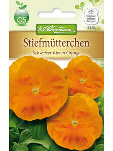 Samen -   Stiefmtterchen Schweizer Riesen Orange: (Bildbeschreibung ist in Arbeit)