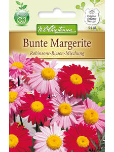 Samen - Bunte Margarite Robinsons-Riesen-Mischung: (Bildbeschreibung ist in Arbeit)