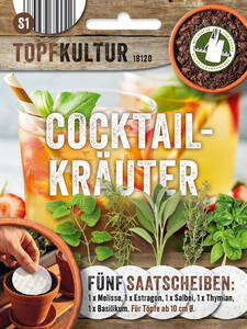 Samen - Cocktail-Kruter - Saatscheiben Set