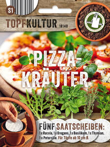 Samen - Pizza-Kruter - Saatscheiben Set: (Bildbeschreibung ist in Arbeit)