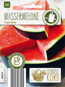 Dekoratives Vorschaubild des Artikels "Wassermelone Sugar Baby" (Bildbeschreibung ist in Arbeit)